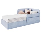 Bequemes Jugendbett 90x200 mit RAUSFALLSCHUTZ und Taschen - OLIMPIA SM 02K