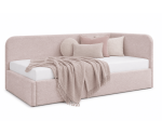 Jugendbett 90x200 mit zwei Schlafplätzen und geräumiger Schublade, funktionales Ausziehbett in Bouclé ALVIN 04 MN Jugendbett 90x200 mit zwei Schlafplätzen und geräumiger Schublade, funktionales Ausziehbett in Bouclé ALVIN 04 MN