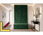 Sitzpouf 120x60 mit Stauraum und maßgefertigtem Wandpolster für den Flur, INTARO P1/BETA