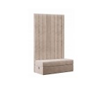 Sitzpouf 120x60 mit Stauraum und maßgefertigtem Wandpolster für den Flur, INTARO P1/BETA