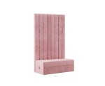 Sitzpouf 120x60 mit Stauraum und maßgefertigtem Wandpolster für den Flur, INTARO P1/BETA
