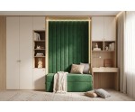 Moderner Sitzpouf 100x60 mit Stauraum und gepolsterte Wandpaneele nach Maß INTARO P1/BETA