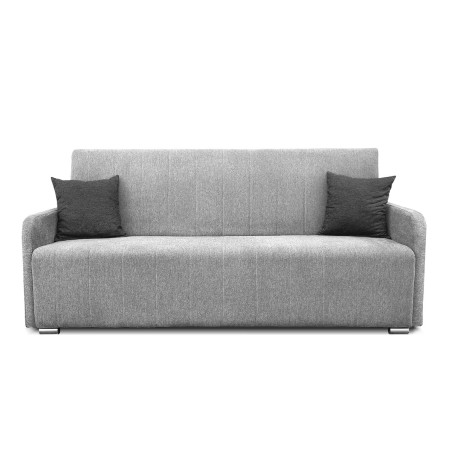 Schlafsofa 3-Sitzer mit praktischem Stauraum in Grau, Couch mit Schlaffunktion, KAYA