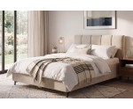 Modernes Schlafzimmerbett 160x200 cm mit Bettkasten und gepolstertem Kopfteil, Doppelbett IMPERIA S14
