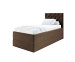 Boxspringbett 90x200 cm mit verstellbarem Lattenrost per Fernbedienung und Bettkasten, Funktionsbett PEKIN SE