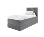 Komfortbett 100x200 cm mit Bettkasten, Lattenrost individuell verstellbar mit 7-Zonen, per Fernbedienung, Boxspringbett PEKIN SE