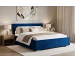 Doppelbett 140x200 cm für Dachschräge, Ehebett mit Bettkasten, Lattenrost mit Metallrahmen, IMPERIA S18