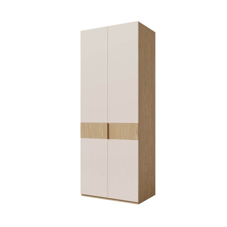 Eleganter Kleiderschrank zweitürig 90 cm breit, Schrank für Schlafzimmer oder Flur, Eiche Spring / Macadamia, ALTIS 90
