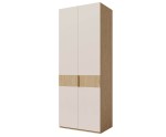 Eleganter Kleiderschrank zweitürig 90 cm breit, Schrank für Schlafzimmer oder Flur, Eiche Spring / Macadamia, ALTIS 90 Eleganter Kleiderschrank zweitürig 90 cm breit, Schrank für Schlafzimmer oder Flur, Eiche Spring / Macadamia, ALTIS 90