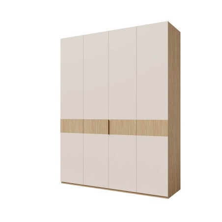 Großer Drehtürenschrank viertürig 180 cm breit, Schrank vielseitig einsetzbar in Eiche Spring / Macadamia, ALTIS 180