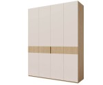 Großer Drehtürenschrank viertürig 180 cm breit, Schrank vielseitig einsetzbar in Eiche Spring / Macadamia, ALTIS 180 Großer Drehtürenschrank viertürig 180 cm breit, Schrank vielseitig einsetzbar in Eiche Spring / Macadamia, ALTIS 180