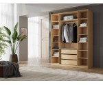 Großer Drehtürenschrank viertürig 180 cm breit, Schrank vielseitig einsetzbar in Eiche Spring / Macadamia, ALTIS 180 Großer Drehtürenschrank viertürig 180 cm breit, Schrank vielseitig einsetzbar in Eiche Spring / Macadamia, ALTIS 180