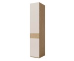 Hochschrank eintürig 45 cm breit LINKS, Mehrzweckschrank in Eiche Spring / Macadamia, ALTIS 45L