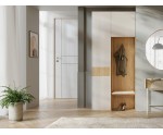 Garderobenschrank eintürig 45 cm breit RECHTS, Hochschrank in Eiche Spring / Macadamia, ALTIS 45P Garderobenschrank eintürig 45 cm breit RECHTS, Hochschrank in Eiche Spring / Macadamia, ALTIS 45P