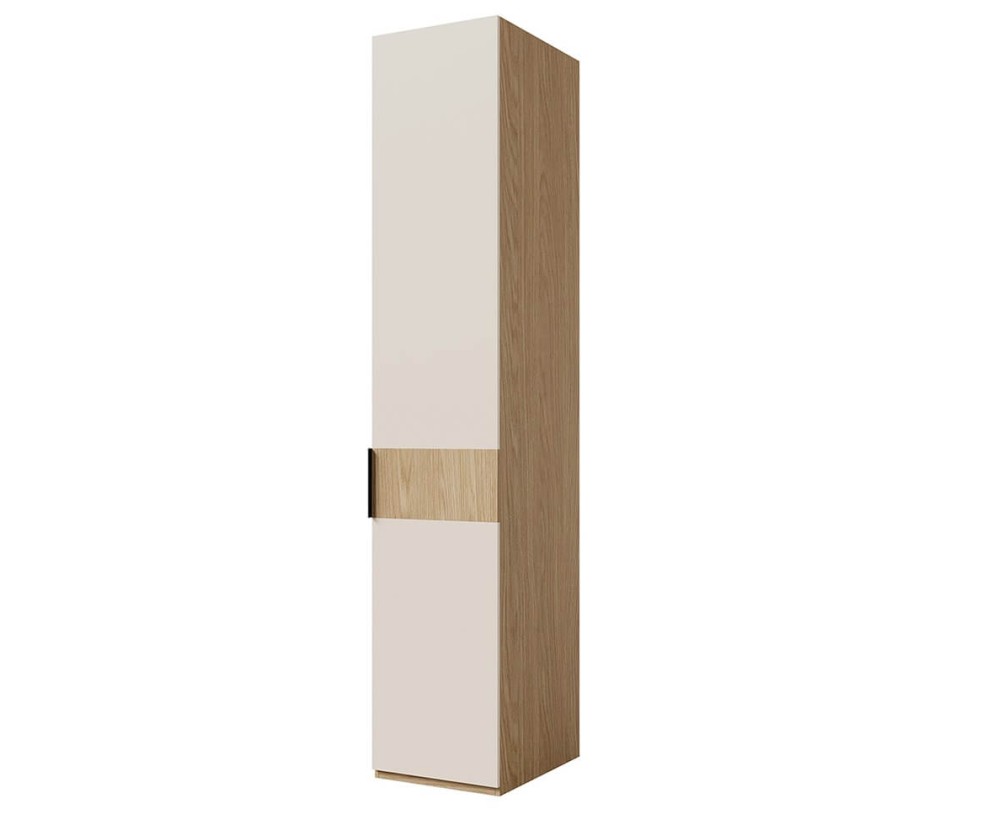 Garderobenschrank eintürig 45 cm breit RECHTS, Hochschrank in Eiche Spring / Macadamia, ALTIS 45P Garderobenschrank eintürig 45 cm breit RECHTS, Hochschrank in Eiche Spring / Macadamia, ALTIS 45P
