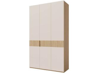 Kleiderschrank dreitürig 135 cm breit, Schrank vielseitig einsetzbar in Eiche Spring / Macadamia, ALTIS 135