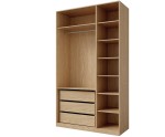 Kleiderschrank dreitürig 135 cm breit, Schrank vielseitig einsetzbar in Eiche Spring / Macadamia, ALTIS 135