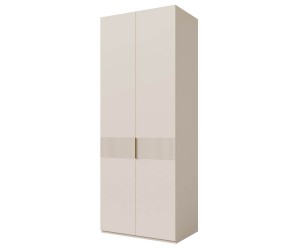 Kompakter Kleiderschrank zweitürig 90 cm breit, Schrank für Schlafzimmer oder Flur, Macadamia, ALTIS 90