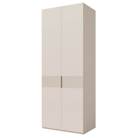 Kompakter Kleiderschrank zweitürig 90 cm breit, Schrank für Schlafzimmer oder Flur, Macadamia, ALTIS 90