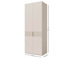 Kompakter Kleiderschrank zweitürig 90 cm breit, Schrank für Schlafzimmer oder Flur, Macadamia, ALTIS 90 Kompakter Kleiderschrank zweitürig 90 cm breit, Schrank für Schlafzimmer oder Flur, Macadamia, ALTIS 90