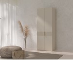 Kompakter Kleiderschrank zweitürig 90 cm breit, Schrank für Schlafzimmer oder Flur, Macadamia, ALTIS 90 Kompakter Kleiderschrank zweitürig 90 cm breit, Schrank für Schlafzimmer oder Flur, Macadamia, ALTIS 90