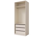 Kompakter Kleiderschrank zweitürig 90 cm breit, Schrank für Schlafzimmer oder Flur, Macadamia, ALTIS 90 Kompakter Kleiderschrank zweitürig 90 cm breit, Schrank für Schlafzimmer oder Flur, Macadamia, ALTIS 90