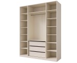 Geräumiger Drehtürenschrank viertürig 180 cm breit mit Spiegel, Kleiderschrank in Macadamia, ALTIS 180