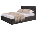 Modernes Ehebett 180x200 cm mit weichem Kopfteil, Bettkasten und Lattenrost, ZALIA S01