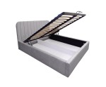 Komfortbett 200x200 cm mit elegantem Kopfteil, Bettkasten und stabilem Lattenrost, Polsterbett ZALIA S01