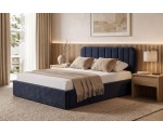 Komfortbett 200x200 cm mit elegantem Kopfteil, Bettkasten und stabilem Lattenrost, Polsterbett ZALIA S01