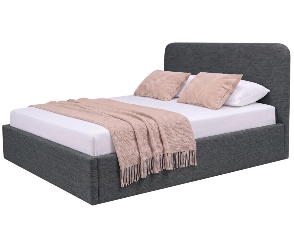 Modernes Ehebett 180x200 cm mit weichem glattem Kopfteil, Bettkasten und Lattenrost, ZALIA S02 Modernes Ehebett 180x200 cm mit weichem glattem Kopfteil, Bettkasten und Lattenrost, ZALIA S02