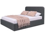 Modernes Ehebett 180x200 cm mit weichem glattem Kopfteil, Bettkasten und Lattenrost, ZALIA S02 Modernes Ehebett 180x200 cm mit weichem glattem Kopfteil, Bettkasten und Lattenrost, ZALIA S02
