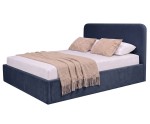 Komfortbett 200x200 cm mit abgerundetem Kopfteil, großer Bettkasten und Lattenrost mit Metallrahmen, ZALIA S02 Komfortbett 200x200 cm mit abgerundetem Kopfteil, großer Bettkasten und Lattenrost mit Metallrahmen, ZALIA S02