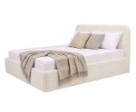 Doppelbett 180x200 cm mit eleganter Polsterung und Bettkasten, Strukturstoff PUENTE, ZALIA S02