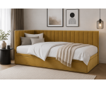 Jugendbett 80x200 cm mit Bettkasten ohne Matratze, Polsterbett INTARO A44