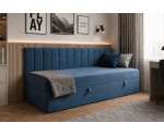 Einzelbett 90x200 cm mit Bettkasten und Bonell-Matratze, Schlafsofa INTARO 35M