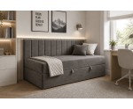 Einzelbett 90x200 cm mit Bettkasten und Bonell-Matratze, Schlafsofa INTARO 35M