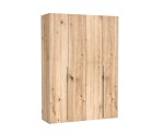 Kleiderschrank 170 cm breit mit Falttüren in Eiche Artisan, Schrank BELIO