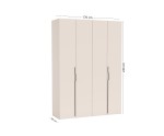 Eleganter Kleiderschrank 170 cm breit mit Falttüren in Kaschmir, Schrank BELIO Eleganter Kleiderschrank 170 cm breit mit Falttüren in Kaschmir, Schrank BELIO