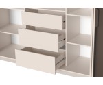 Eleganter Kleiderschrank 170 cm breit mit Falttüren in Kaschmir, Schrank BELIO Eleganter Kleiderschrank 170 cm breit mit Falttüren in Kaschmir, Schrank BELIO