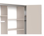 Eleganter Kleiderschrank 170 cm breit mit Falttüren in Kaschmir, Schrank BELIO Eleganter Kleiderschrank 170 cm breit mit Falttüren in Kaschmir, Schrank BELIO