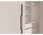 Schlafzimmerschrank 200 cm breit mit Falttüren in Kaschmir, Schrank BELIO