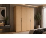Kleiderschrank 170 cm breit mit Falttüren in Bookmatch, Schrank BELIO Kleiderschrank 170 cm breit mit Falttüren in Bookmatch, Schrank BELIO