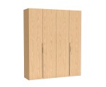 Großer Kleiderschrank 200 cm breit mit Falttüren in Bookmatch, Schrank BELIO Großer Kleiderschrank 200 cm breit mit Falttüren in Bookmatch, Schrank BELIO