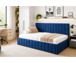 Designbett 120x200 cm mit Stauraum und niedriger Rückenlehne, ohne Matratze, Polsterbett NATAN SM 02