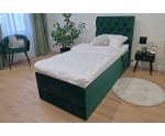 Boxspringbett 90x200 cm mit verstellbarem Lattenrost per Fernbedienung und Bettkasten, Funktionsbett PEKIN SE