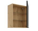 Hängender Vitrinenschrank 60 cm breit, Küchenhängeschrank in Eiche Artisan VIRTANO V2 60 GS-72 1F