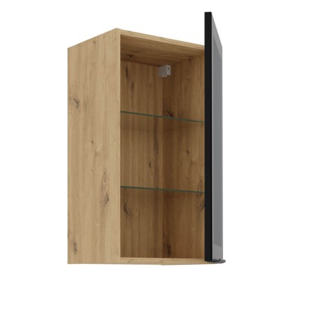 Moderner Vitrinenschrank 40 cm breit, Küchenhängeschrank in Eiche Artisan VIRTANO V2 40 GS-72 1F