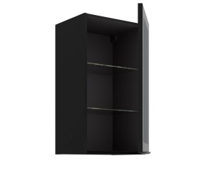 Moderne Hängevitrine 40 cm breit, Küchenhängeschrank in Schwarz matt VIRTANO V1 40 GS-72 1F