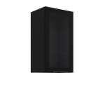 Moderne Hängevitrine 40 cm breit, Küchenhängeschrank in Schwarz matt VIRTANO V1 40 GS-72 1F